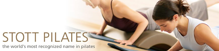 STOTT Pilates advertisement with two woman on the mat