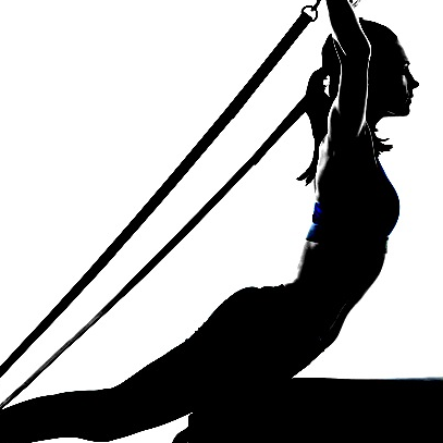 a woman performing a Pilates exercises for back on Reformer with box