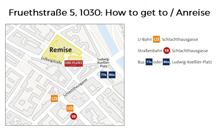 Anreiseplan wie kommt man zu Pilates Studio 1030 Wien